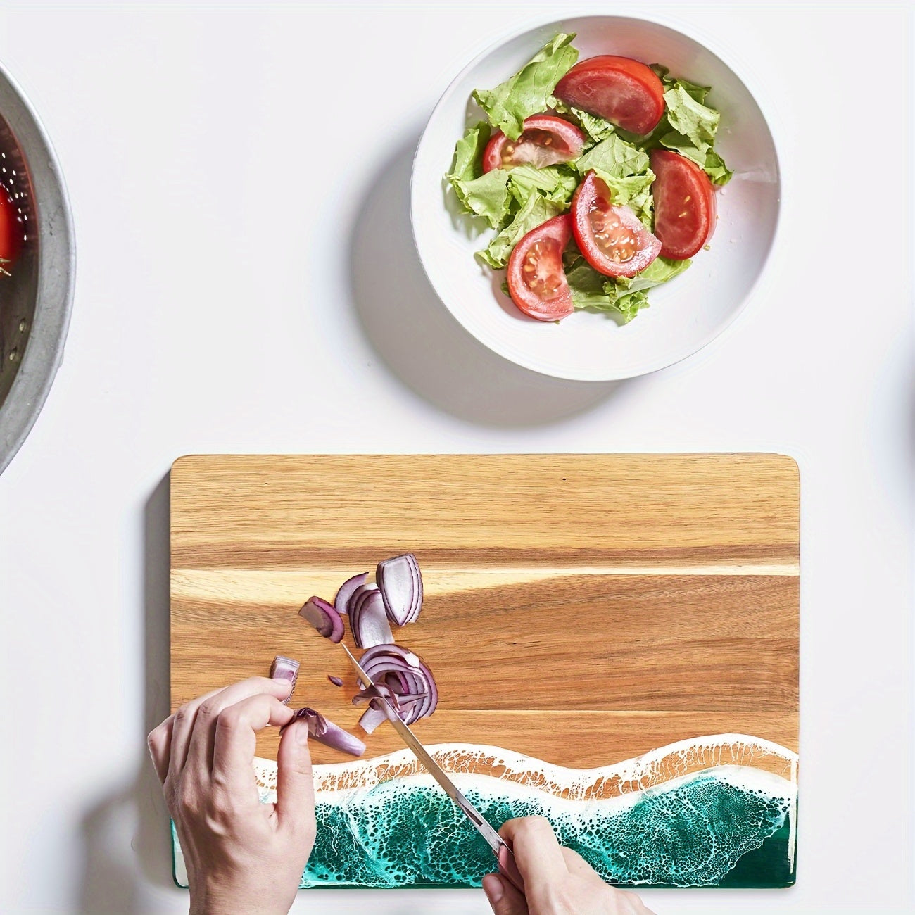 Acacia Wood Resin Serving & Cutting Board