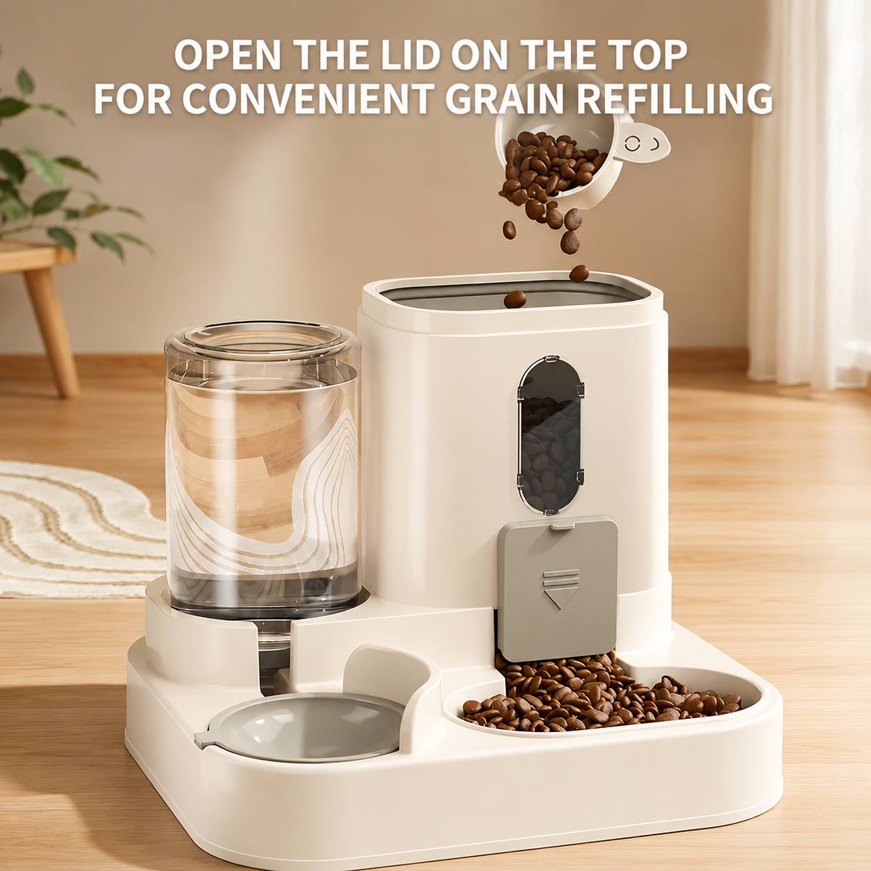 2-in-1 Gravity Pet Feeder & Water Dispenser