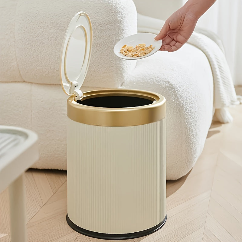 Press-Top Waste Bin with Dual Inner Bucket