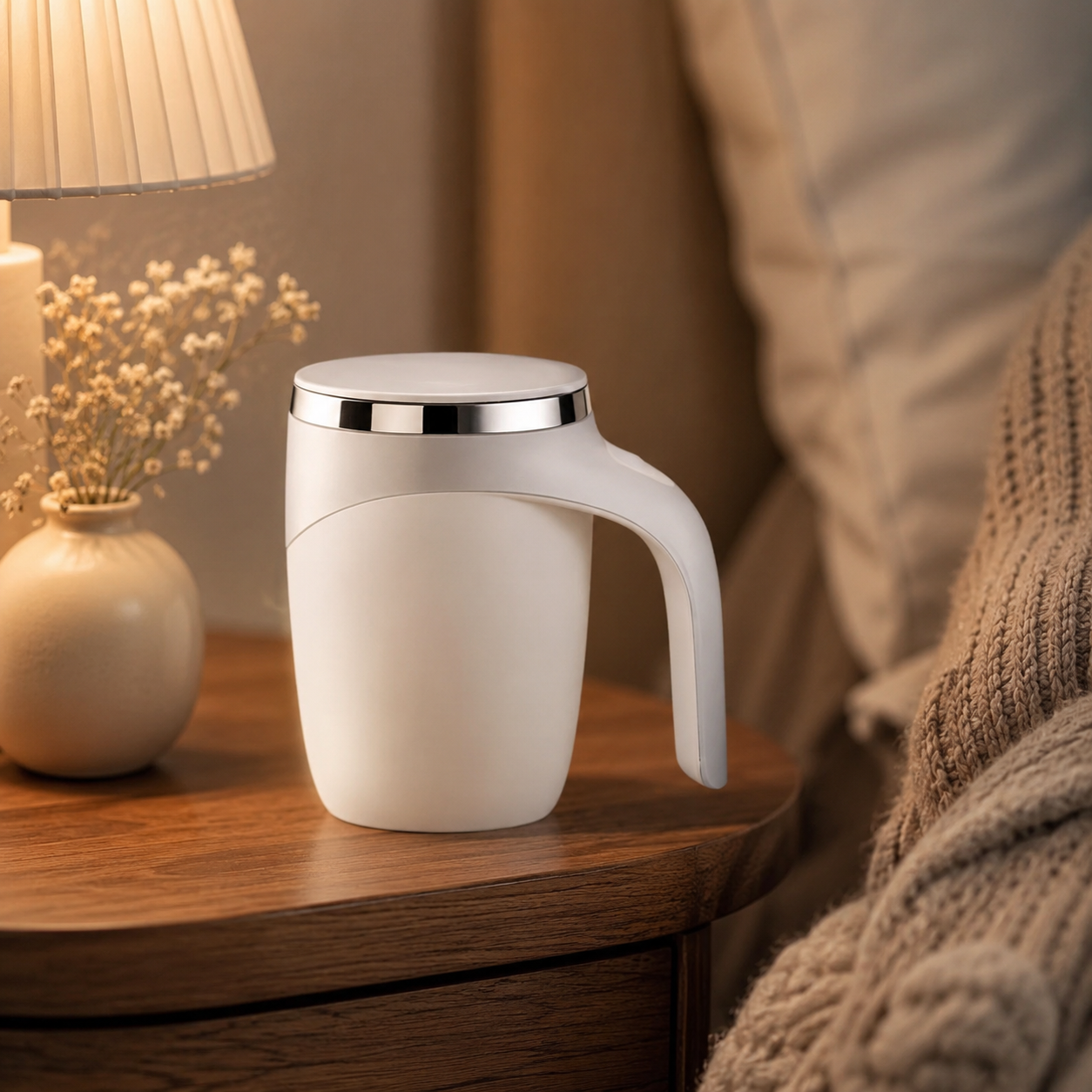 Self-Stirring Stainless Steel Mug