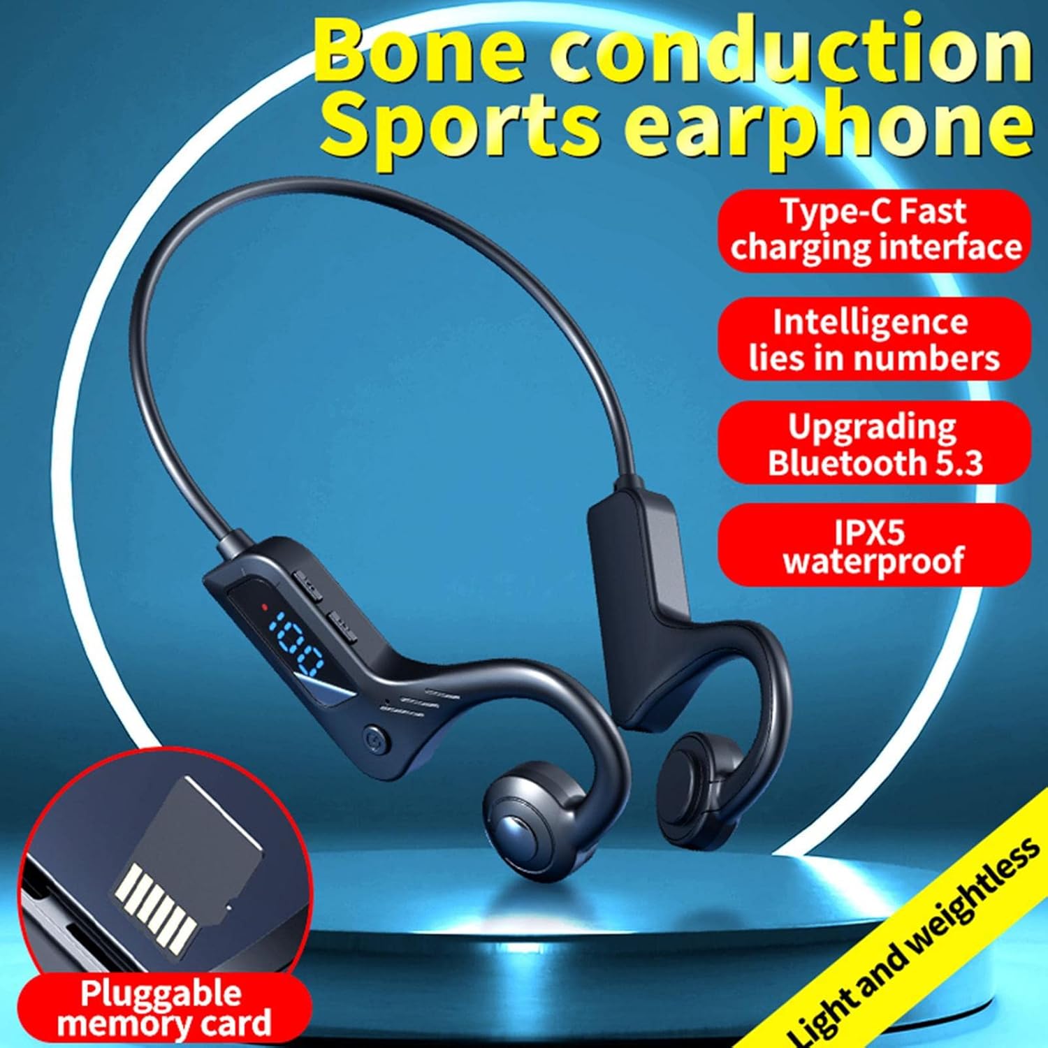 Open-Ear Bone Conduction Wireless Headphones