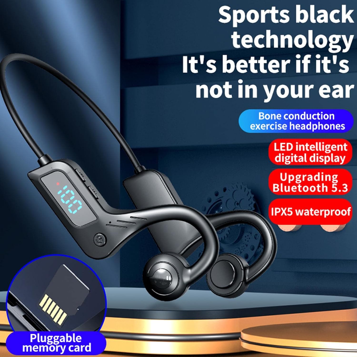 Open-Ear Bone Conduction Wireless Headphones