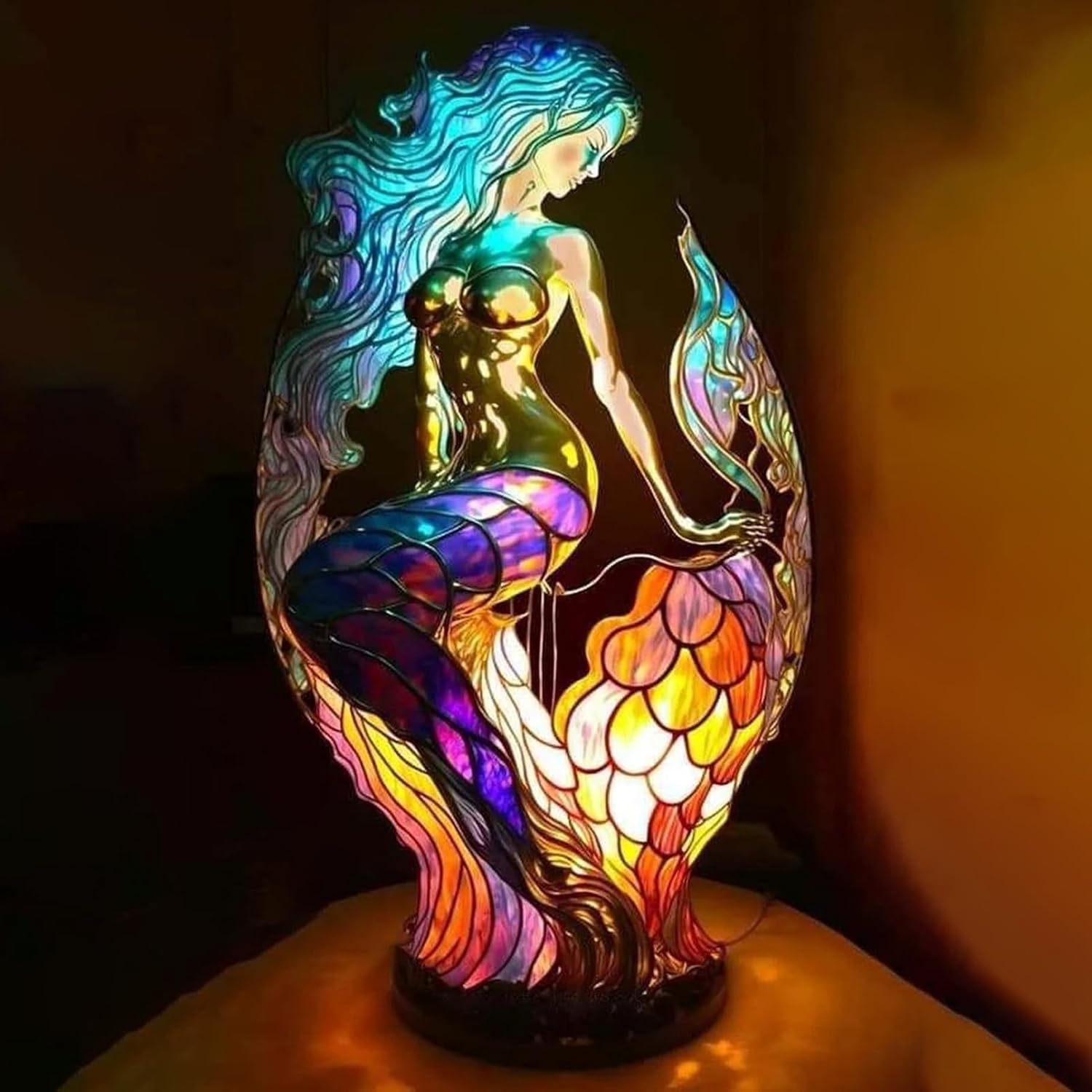 Stained-Glass Effect Animal Table Light