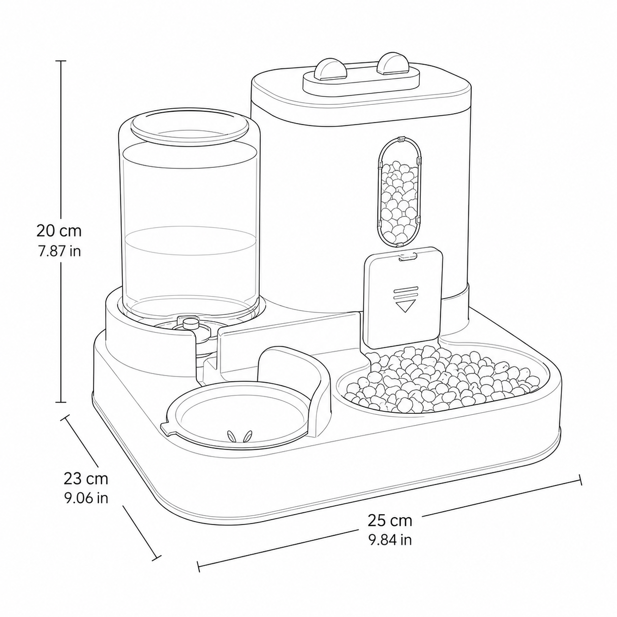 2-in-1 Gravity Pet Feeder & Water Dispenser