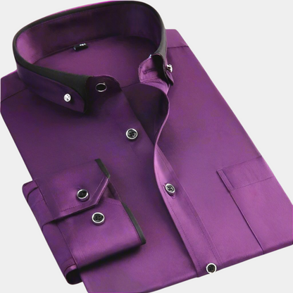 CHEMISE CLASSIQUE POUR HOMME À MANCHES LONGUES