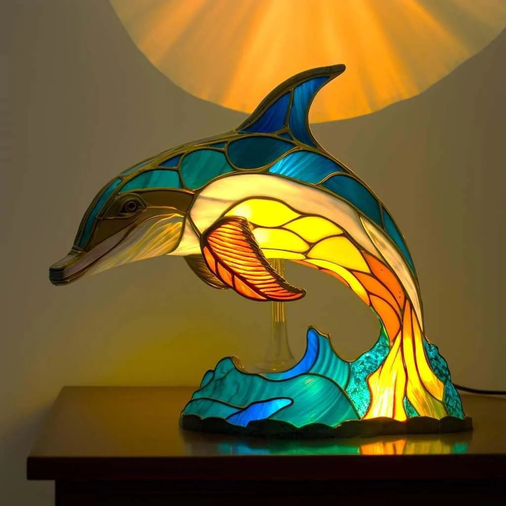 Stained-Glass Effect Animal Table Light