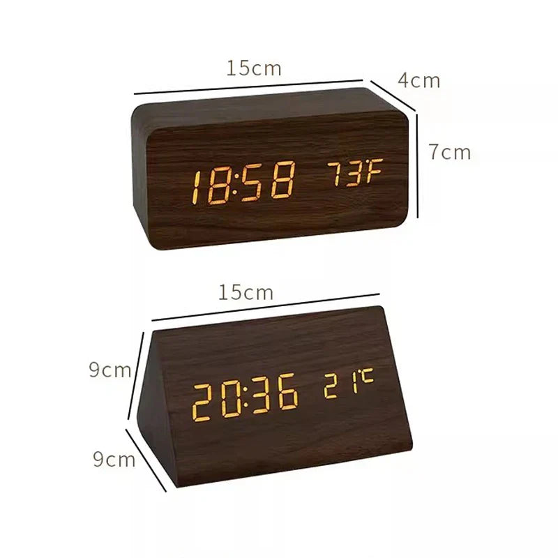 LED Digital Alarm Clock with Voice Control