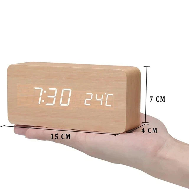 LED Digital Alarm Clock with Voice Control