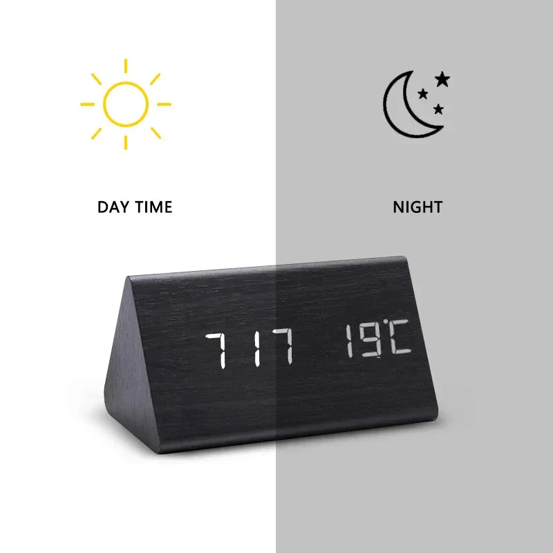 LED Digital Alarm Clock with Voice Control