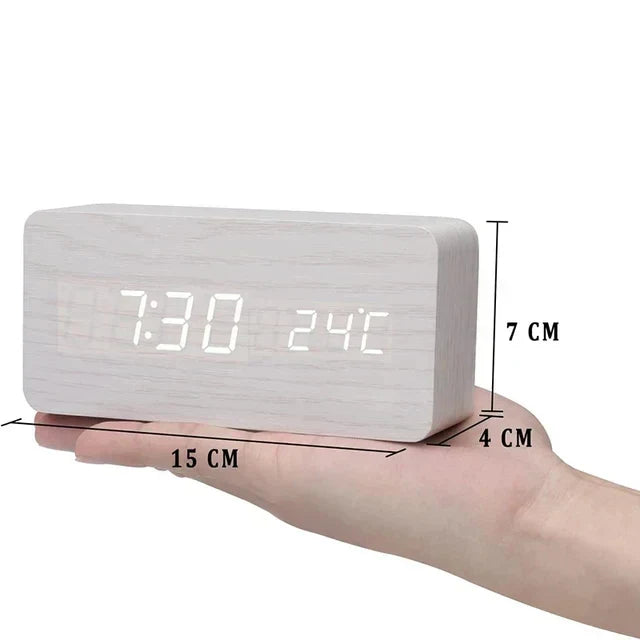 LED Digital Alarm Clock with Voice Control