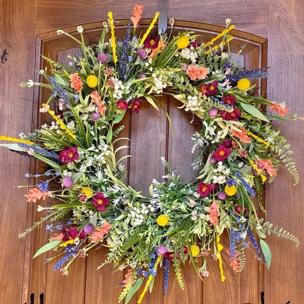 Artificial Flower Door Wreath