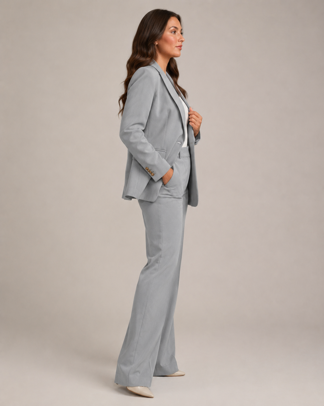 Nadine - Damespak met getailleerde blazer en rechte broek