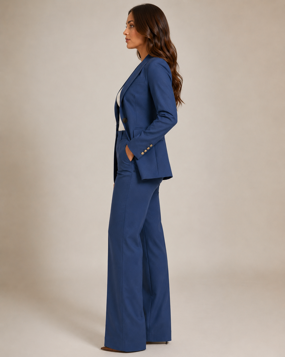 Nadine - Damespak met getailleerde blazer en rechte broek