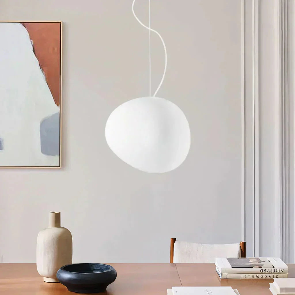 Pebble Frosted Glass Pendant Light