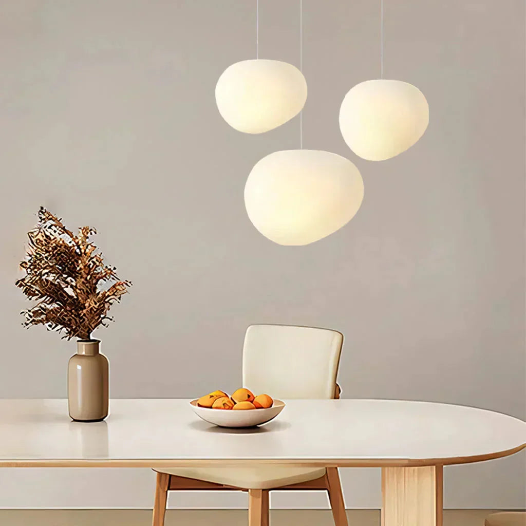 Pebble Frosted Glass Pendant Light