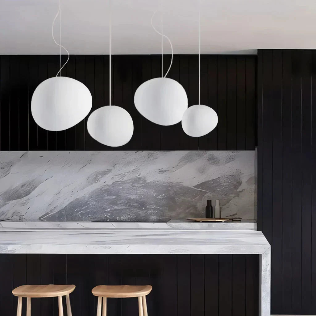 Pebble Frosted Glass Pendant Light