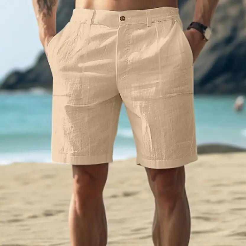 Leon | Herren Shorts kurz, leichte Sommershorts mit Taschen