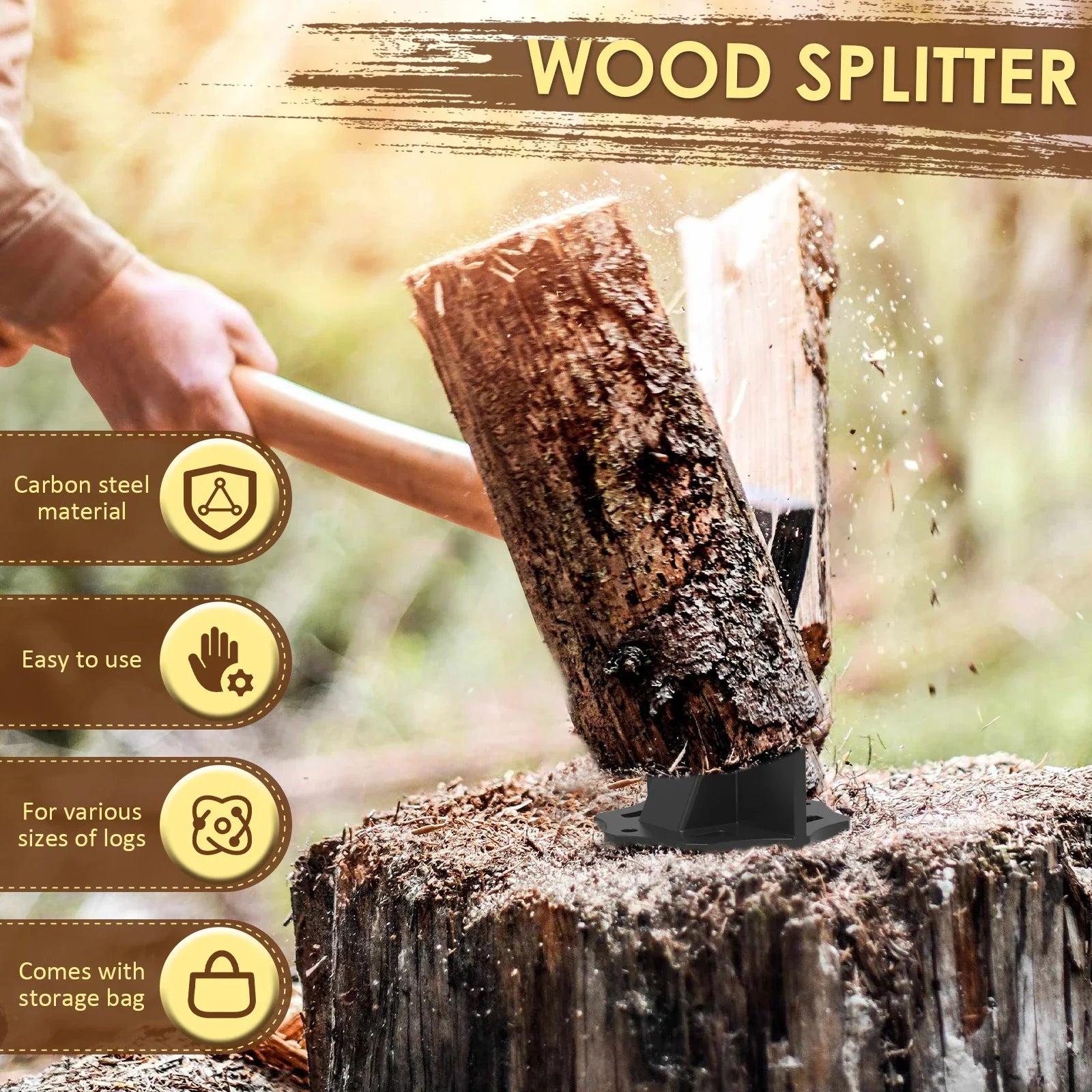 Carbon Steel Kindling Splitter
