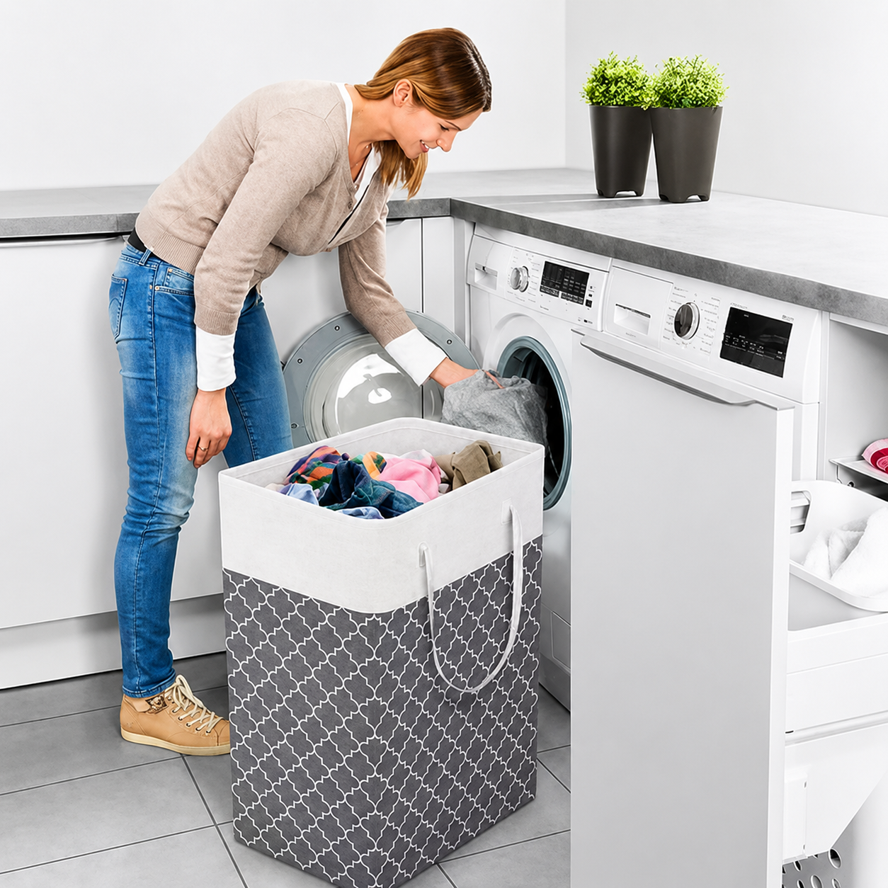 75 L Waterproof Foldable Laundry Basket