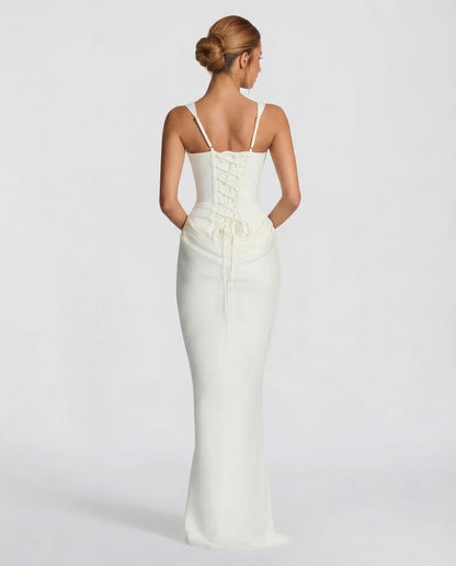 Sienna Laurent | Satin Corset Maxi Dress For Women