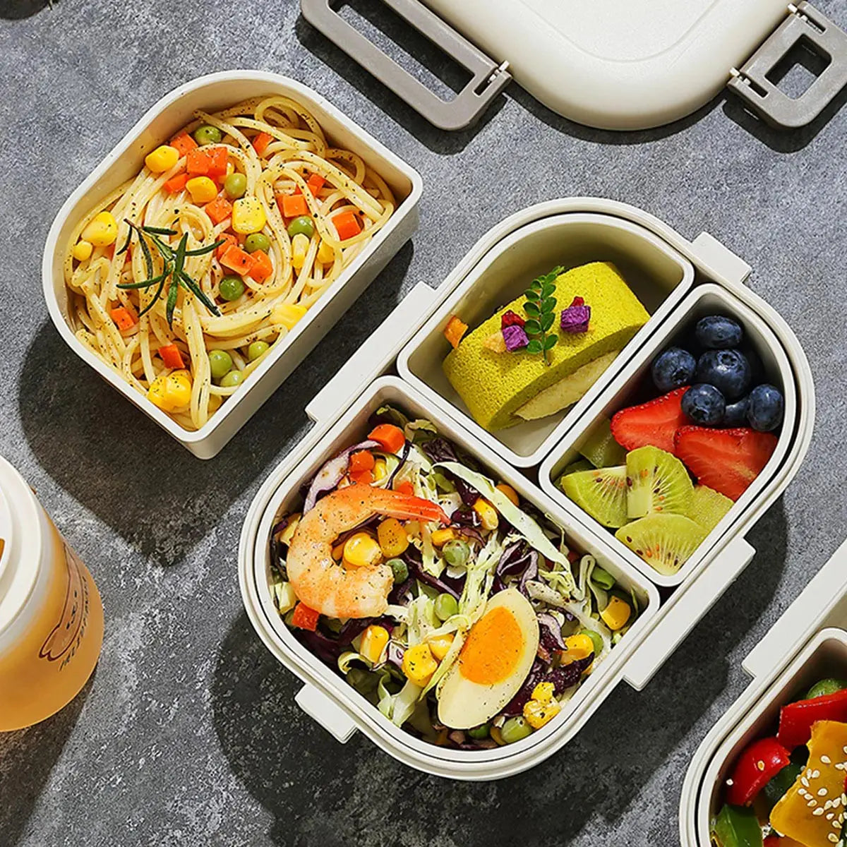3-Compartment Portable Bento Lunch Box