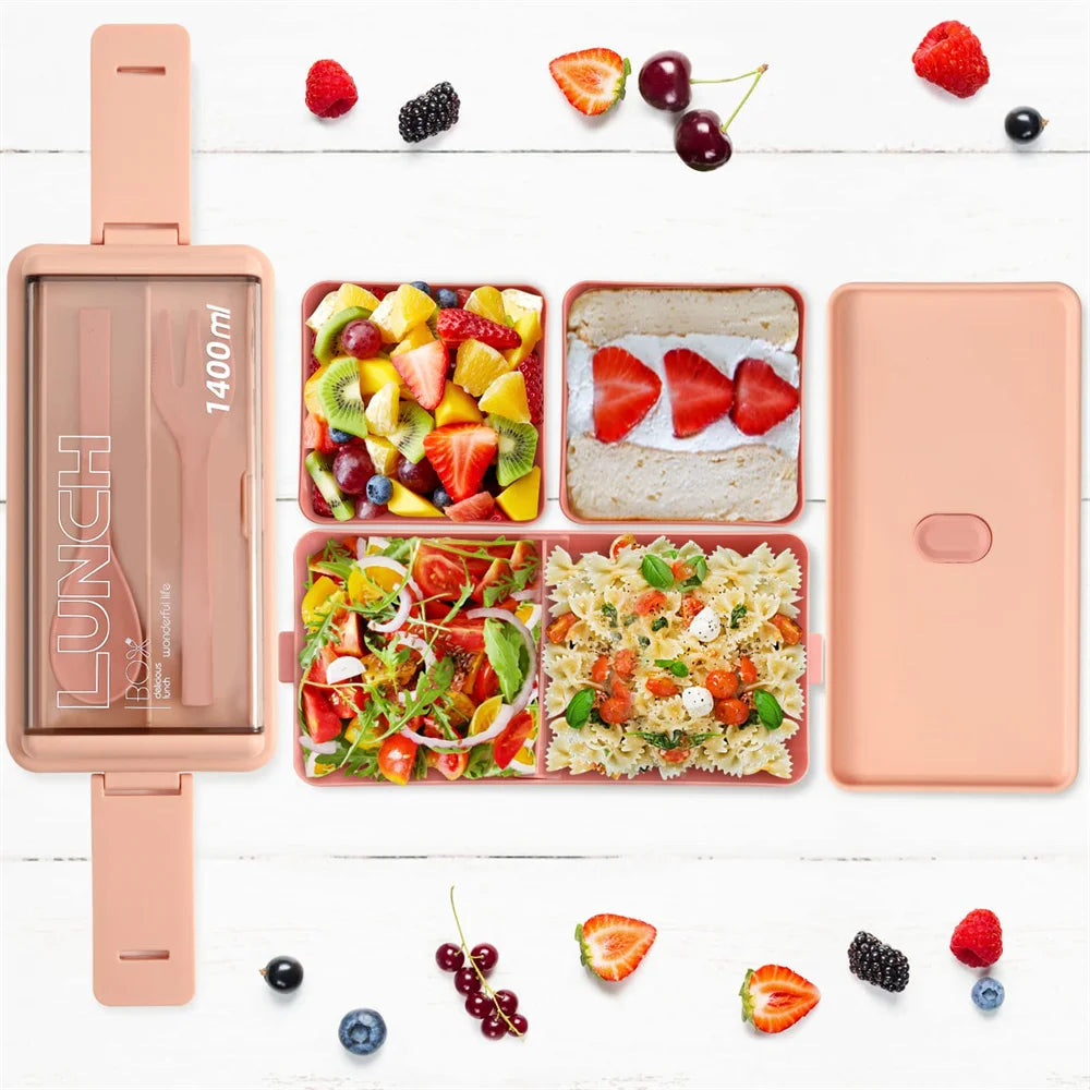 1400 ml Double-Layer Bento Lunch Box