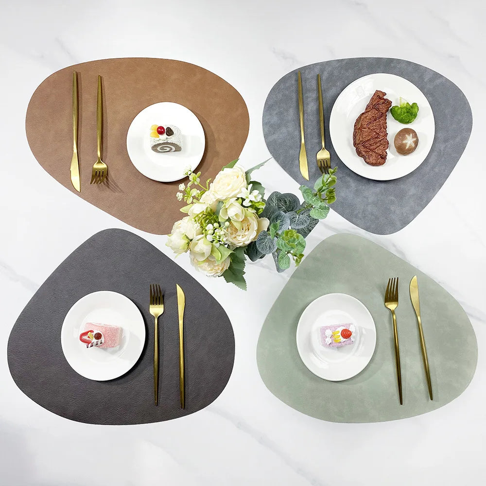 Double-Sided Droplet Faux Leather Placemats
