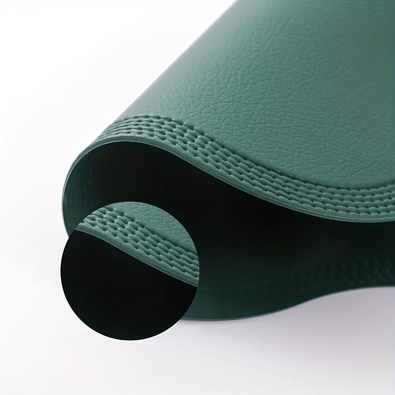Round Embossed Faux Leather Placemats