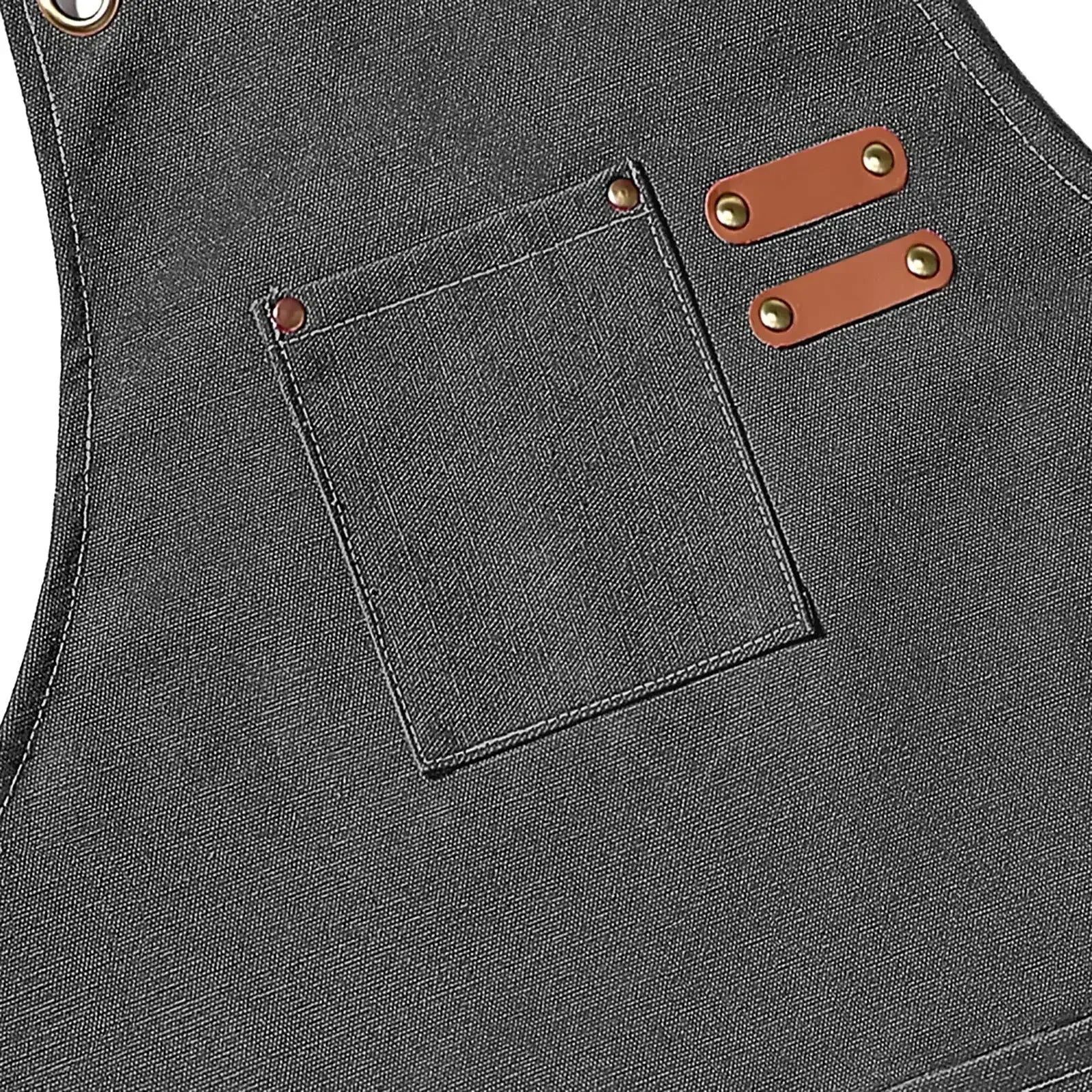 Unisex Canvas Kitchen Apron with Pockets