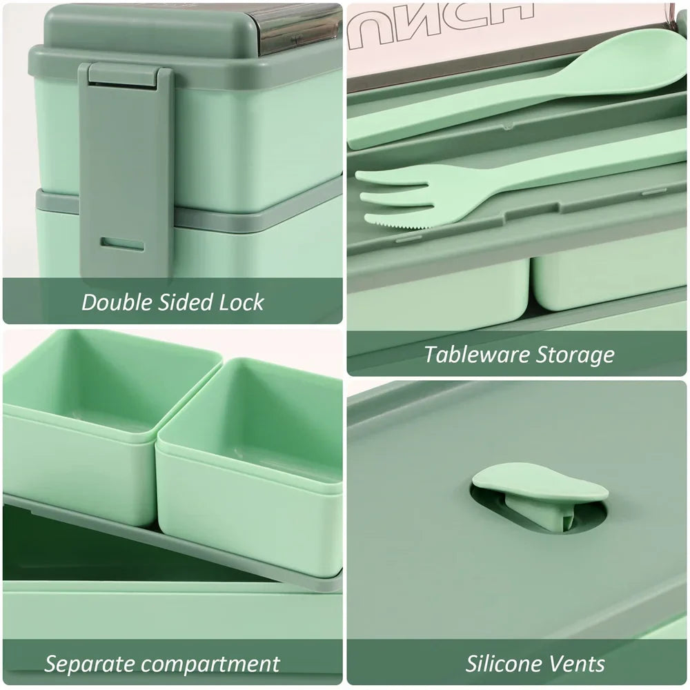 1400 ml Double-Layer Bento Lunch Box