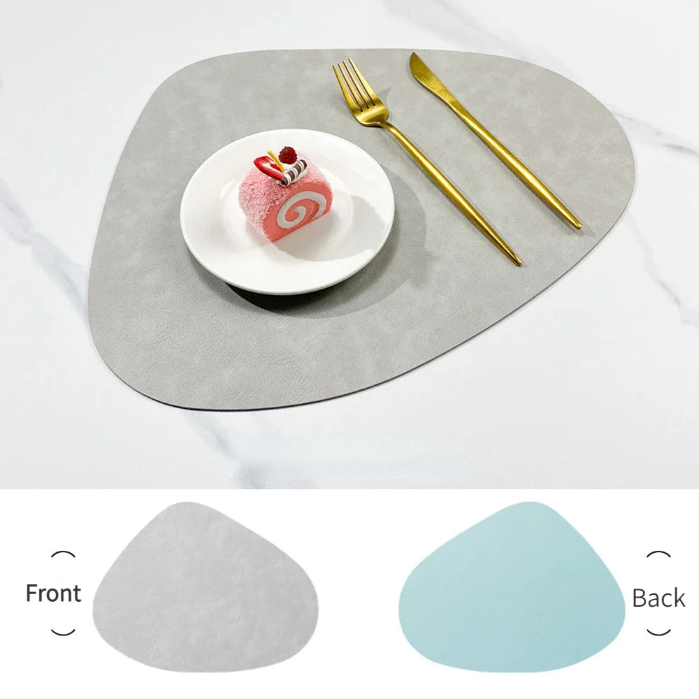 Double-Sided Droplet Faux Leather Placemats