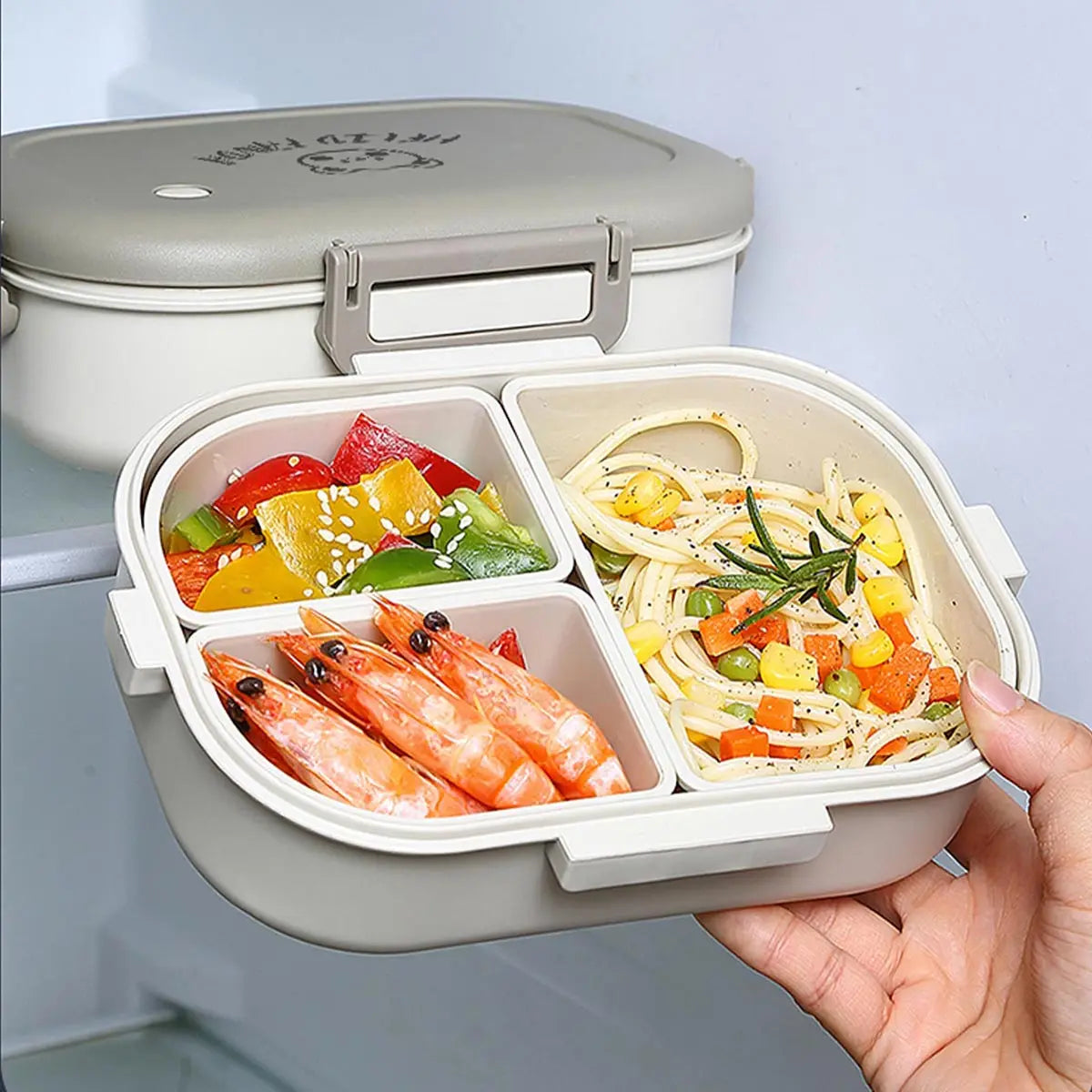 3-Compartment Portable Bento Lunch Box