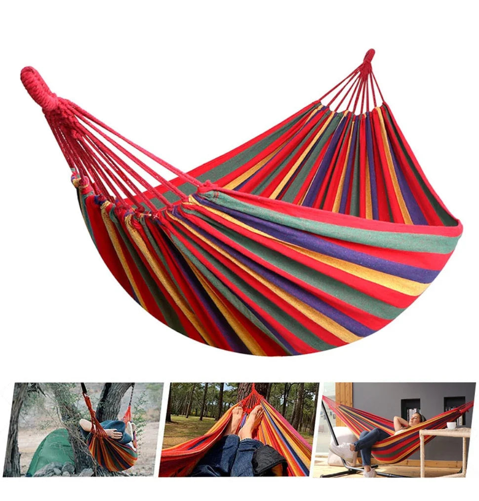 Striped Double Canvas Hammock