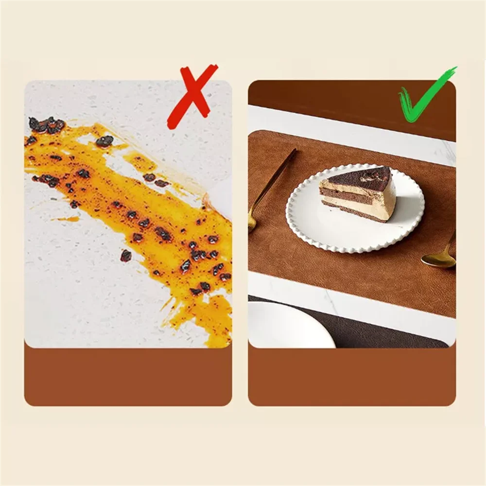 Double-Sided Faux Leather Placemats