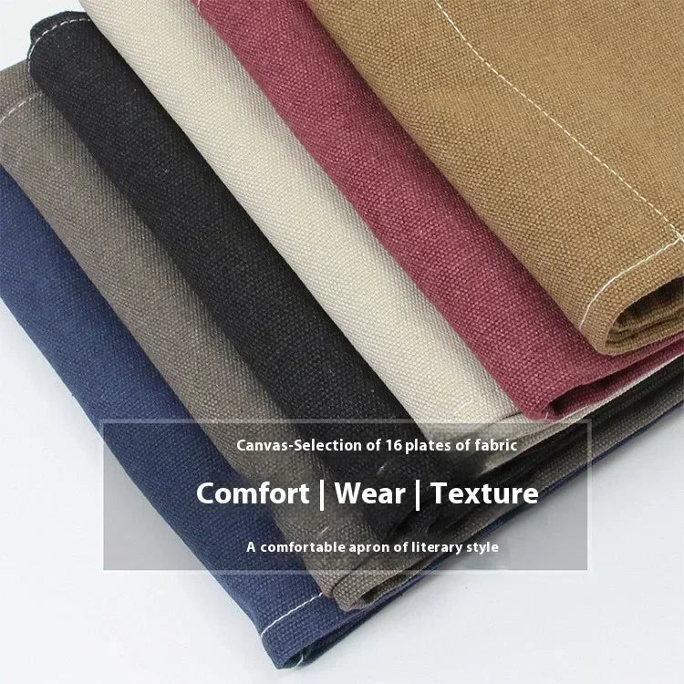 Unisex Canvas Kitchen Apron with Pockets