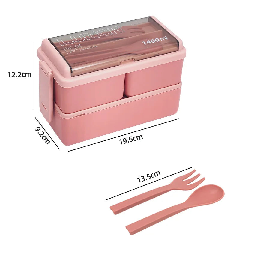 1400 ml Double-Layer Bento Lunch Box