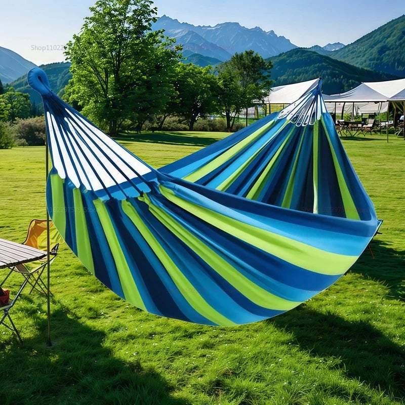 Striped Double Canvas Hammock