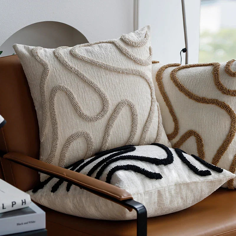 Boho Geometric Chenille Cushion Cover