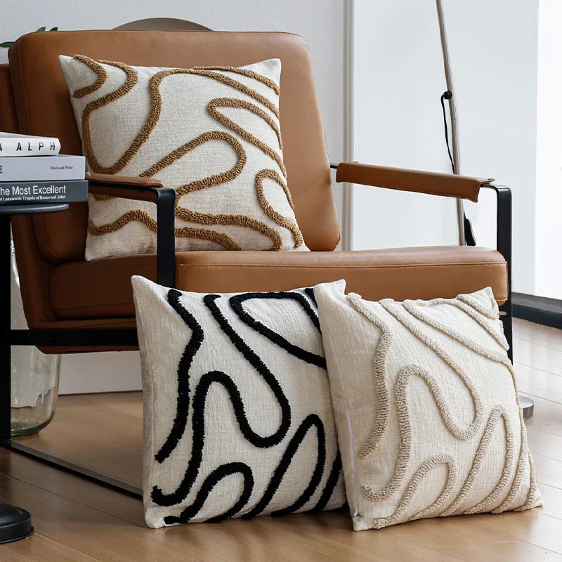 Boho Geometric Chenille Cushion Cover