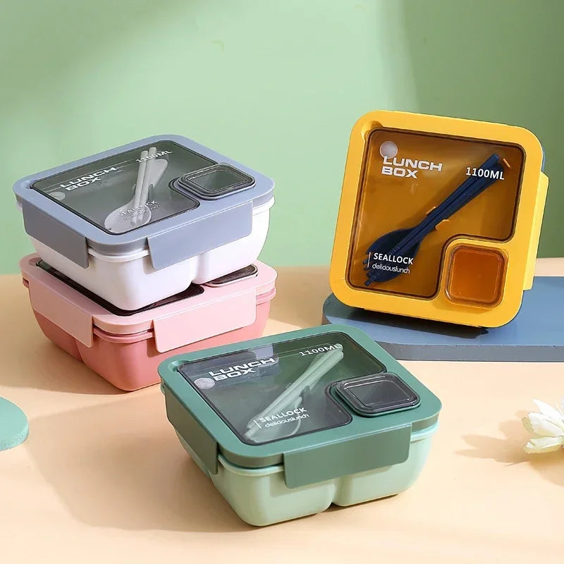 Portable Leak-Proof Bento Lunch Box with Cutlery