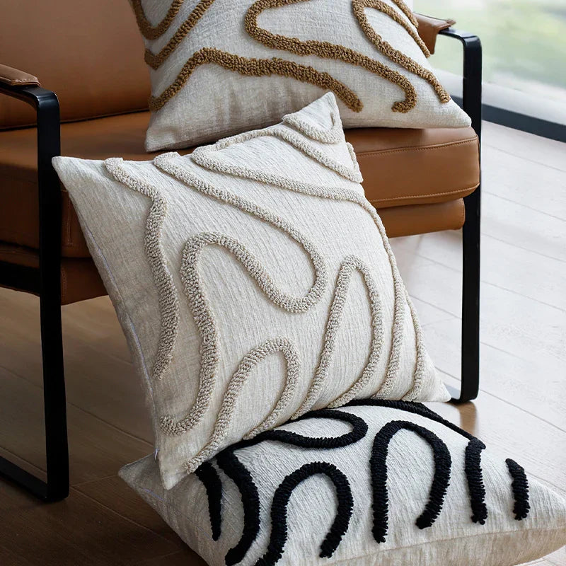 Boho Geometric Chenille Cushion Cover