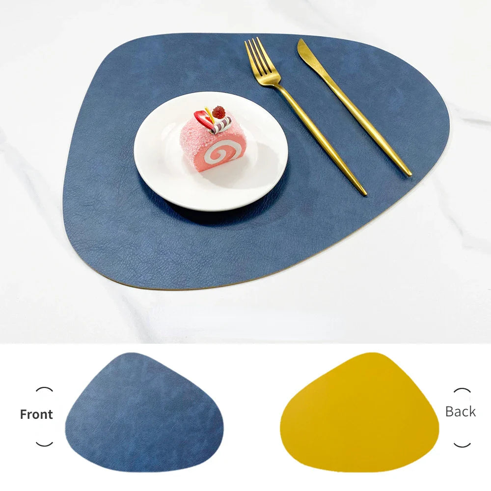 Double-Sided Droplet Faux Leather Placemats