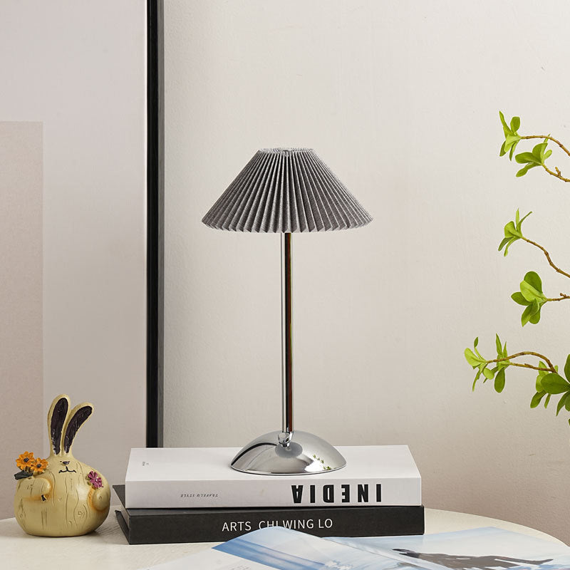 Brass & Fabric Cone Table Lamp