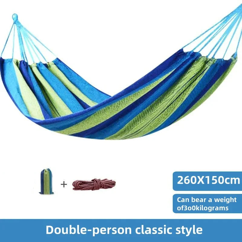 Striped Double Canvas Hammock