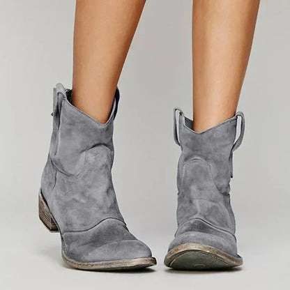Dakota | Damen Western Stiefeletten Vintage Cowboy Ankle Boots