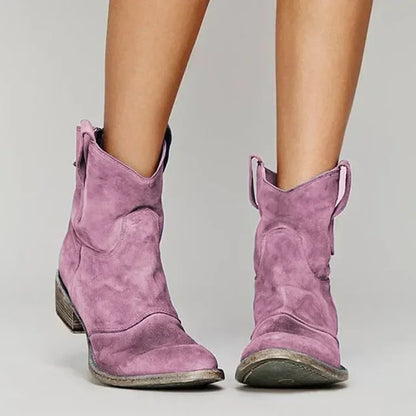 Dakota | Damen Western Stiefeletten Vintage Cowboy Ankle Boots