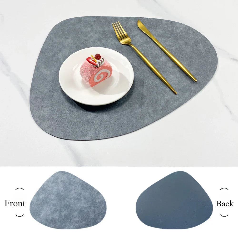 Double-Sided Droplet Faux Leather Placemats