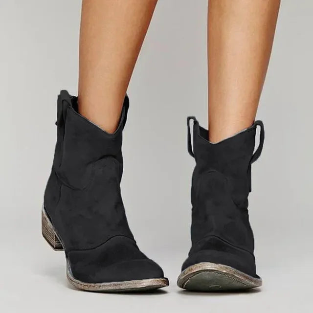 Dakota | Damen Western Stiefeletten Vintage Cowboy Ankle Boots