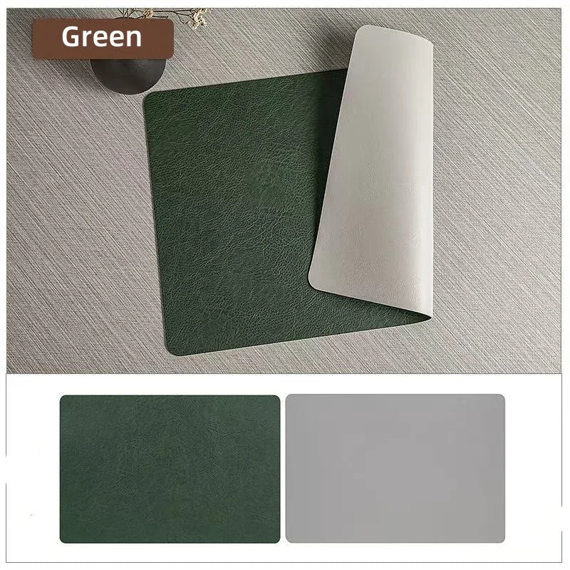 Double-Sided Faux Leather Placemats