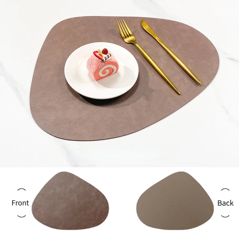 Double-Sided Droplet Faux Leather Placemats